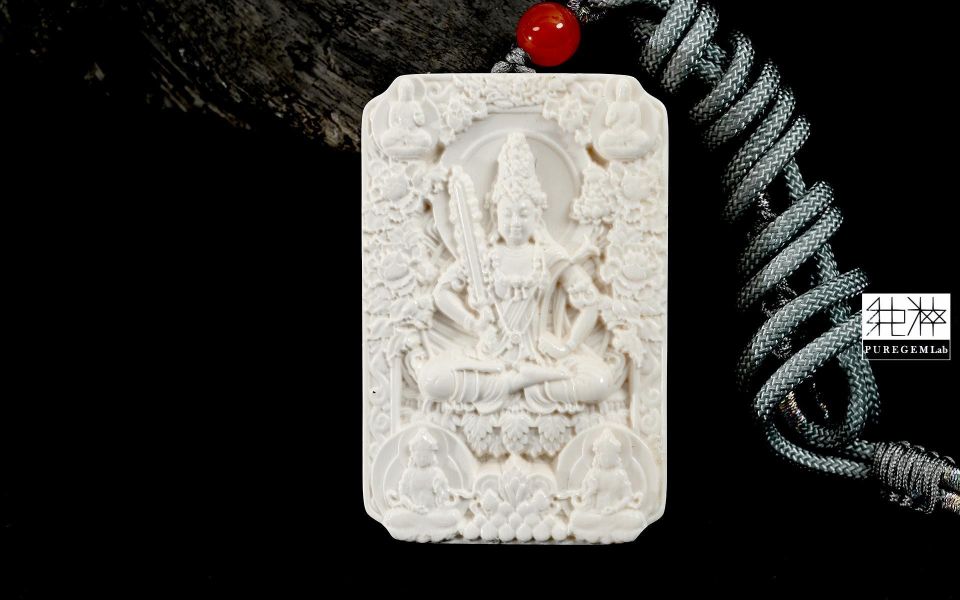 頂級天然猛瑪象牙虛空藏菩薩 猛瑪象牙,Mammoth Ivory,化石,象牙,西伯利亞,長毛象