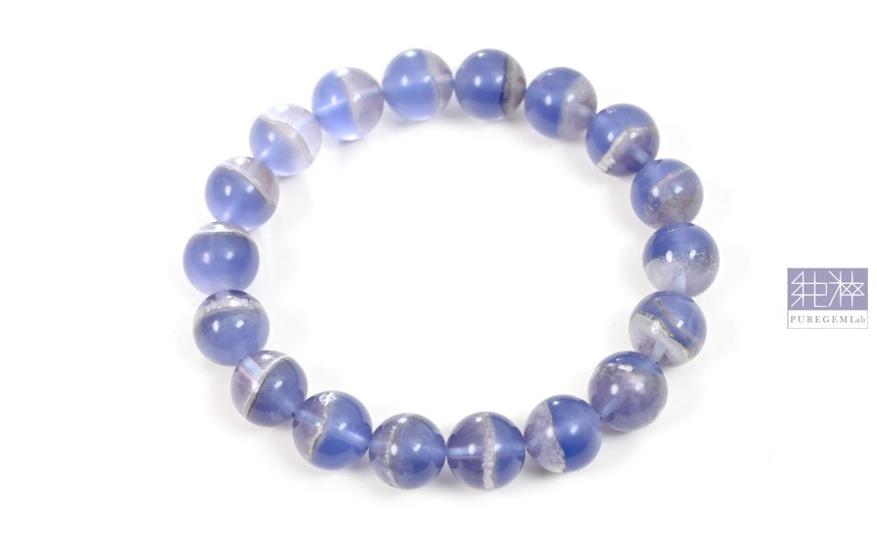 稀有珍藏 / 頂級聚寶盆藍雪花螢石手珠 螢石