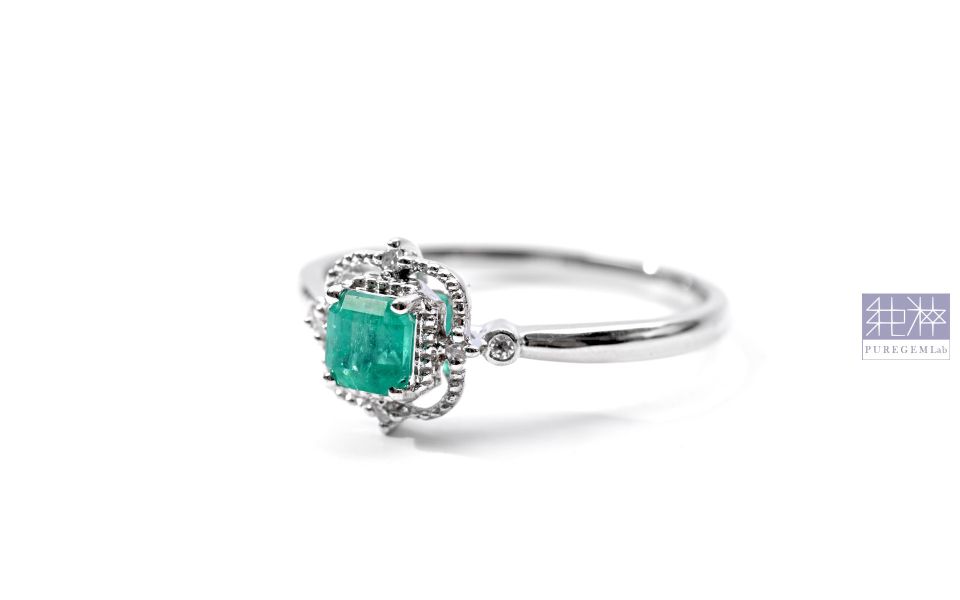 CGRL產地證 / 頂級稀有天然哥倫比亞木佐 Muzo Green 祖母綠日系風真鑽戒 祖母綠,達畢茲,Emerald,Trapiche,五月誕生石,哥倫比亞,無油祖母綠