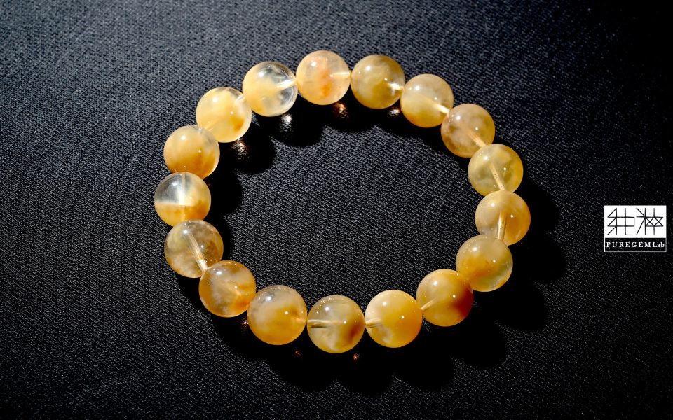 站長私藏 / 頂級稀有天然淨體聚寶盆黃兔毛手珠 髮晶,黃髮晶,金髮晶,黃兔毛髮晶,Quartz with Inclusions