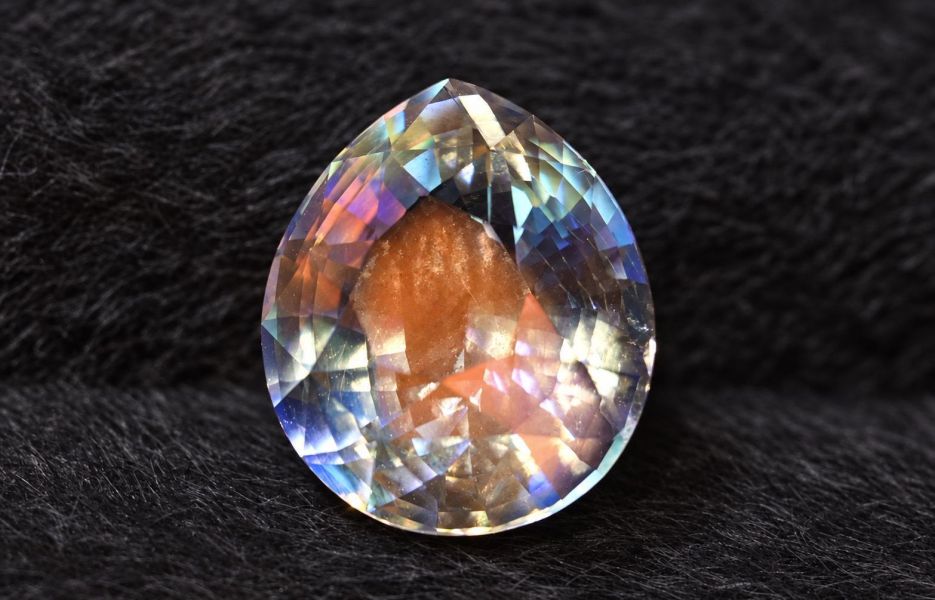 頂級馬達加斯加月光石梨形琢型裸石 3.55ct 