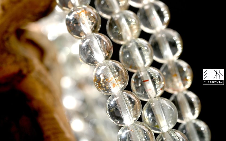 頂端淨透體翠綠阿魯沙金太陽三圈手珠 太陽石、日光石 Sunstone、阿魯沙太陽石、奧勒岡日光石