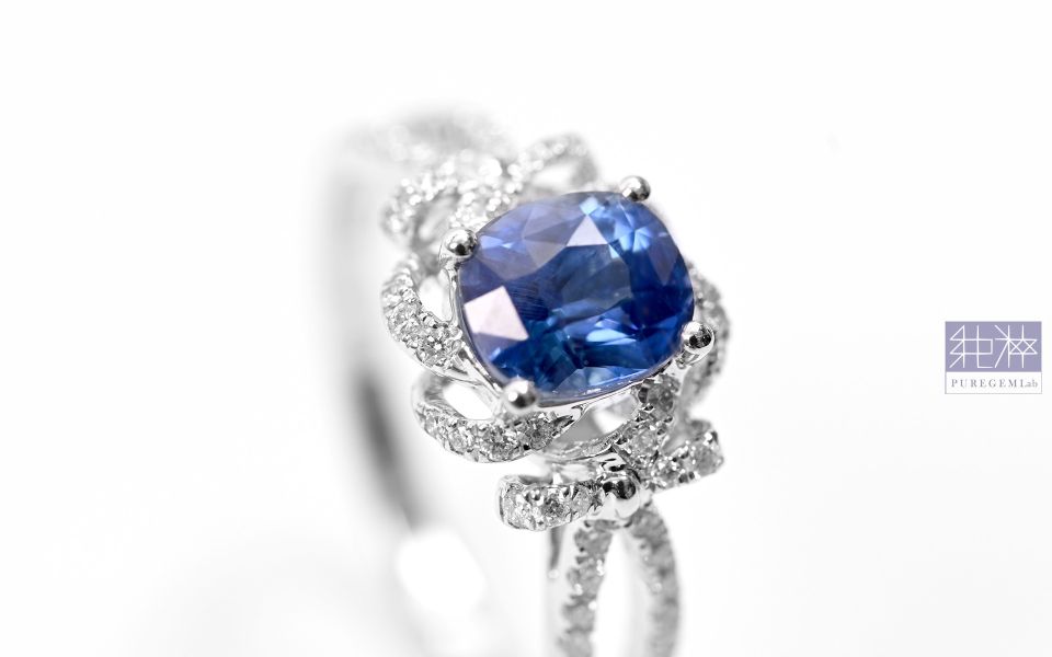 CGRL證 / 頂級天然無燒皇家藍藍寶石18K金輕奢華鑽石戒 皇家藍,藍寶石