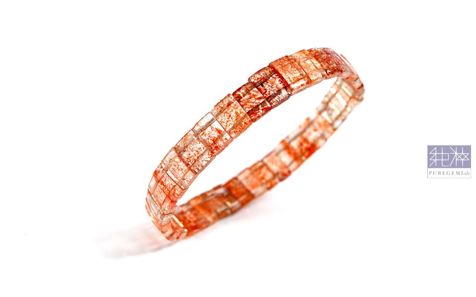 頂級淨透級太陽石細版手排 太陽石、日光石 Sunstone、阿魯沙太陽石、奧勒岡日光石