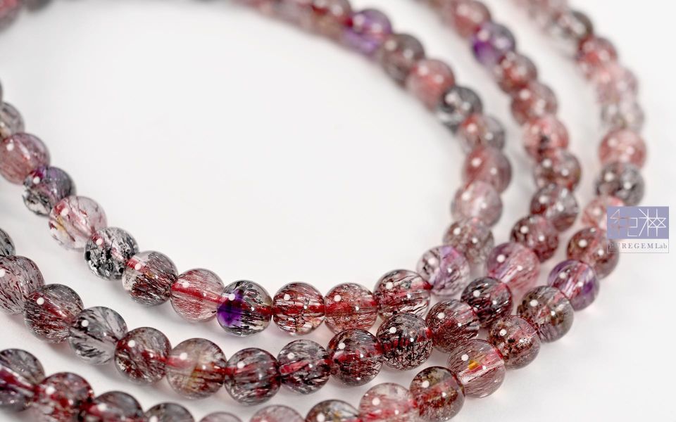 頂級天然彩煙花超七三圈手珠 紫水晶,Amethyst,超七,Suber Seven,超七草莓,超七骨幹,三輪骨幹水晶,煙花超七,紫超七,黑超七,紅超七,毒液彼岸花水晶