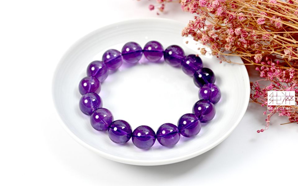 頂端濃郁正烏拉圭產地紫水晶手珠 紫水晶,Amethyst