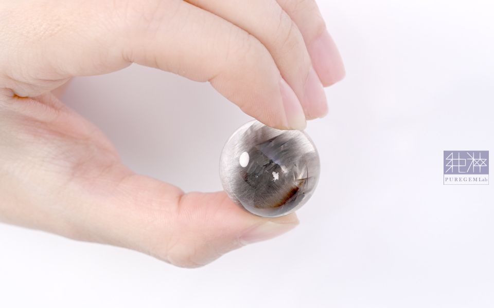 頂尖收藏逸品 / 頂級天然淨體黑銀鈦晶球 黑銀鈦水晶,Quartz with Inclusions