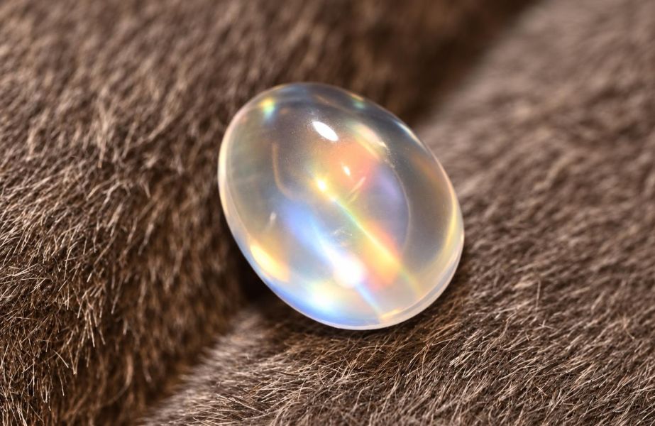頂級馬達加斯加月光石橢圓形蛋面裸石 1.95ct 