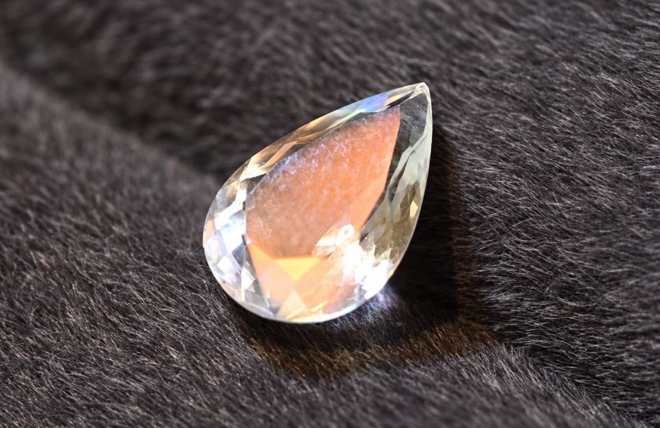 頂級馬達加斯加月光石梨形琢型裸石 3.31ct 