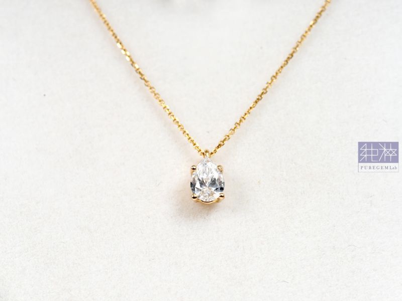 直播場 - GIA證 / 頂級天然 0.30ct 白鑽 E-VVS1 水滴琢型14K金鑽石項鍊 GIA證、白鑽、水滴琢型、14K金、鑽石項鍊