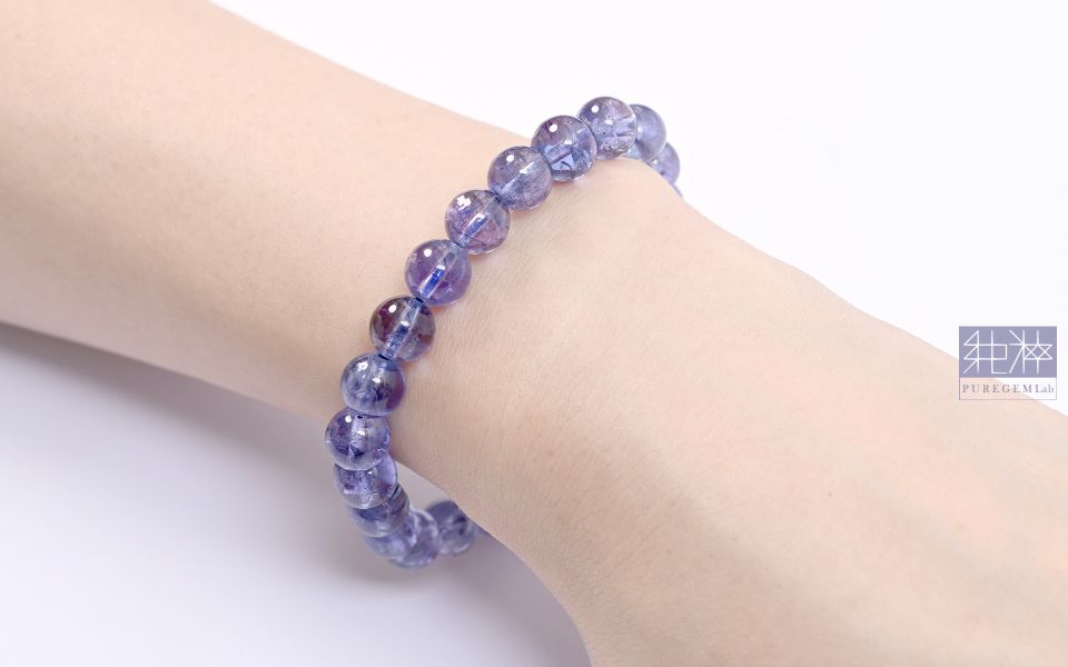 最美典藏 / 頂端透亮 Bluish Violet 藍紫丹泉石手珠 丹泉石,坦桑石