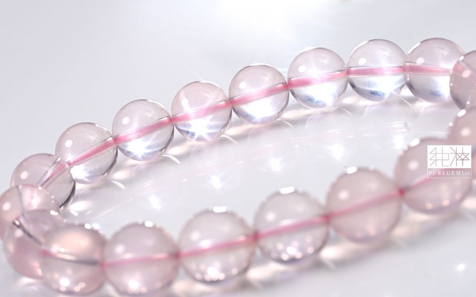 頂級淨透巴西星光粉晶手珠 粉晶,冰種粉晶,星光粉晶,芙蓉水晶,薔薇石英,玫瑰石英,玫瑰晶,Rose Quartz