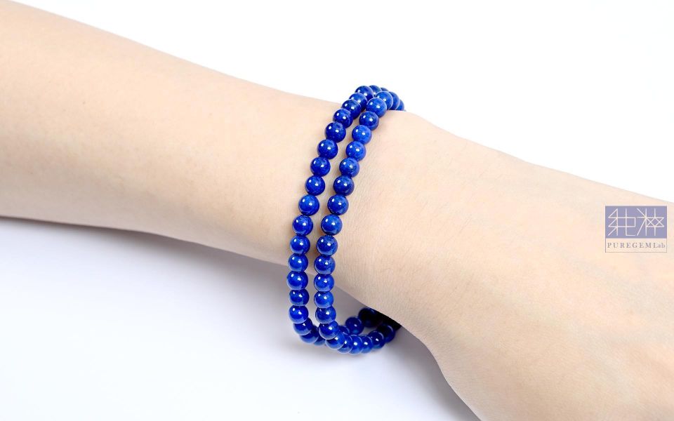頂級天然老料帝王青金石雙圈手珠 青金石,Lapis,Lazuli,青金岩,黃鐵礦,方解石