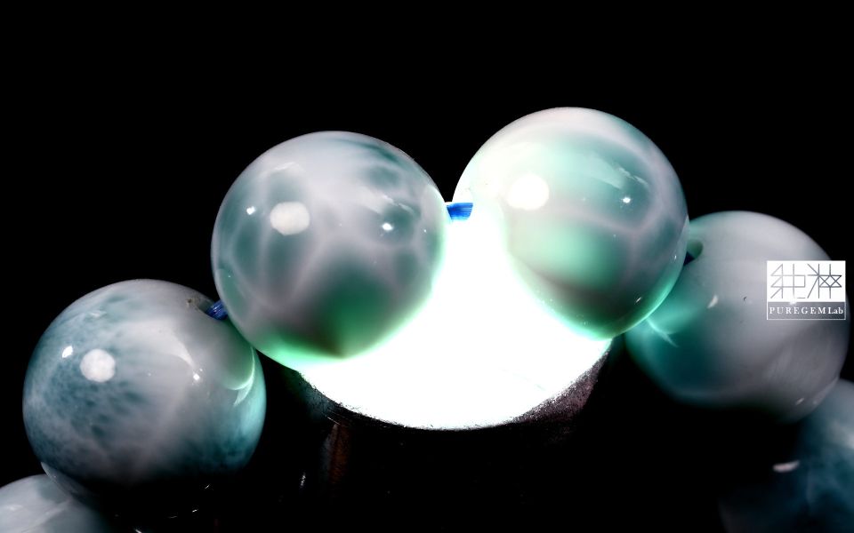 頂級天然多明尼加拉利瑪手珠 拉利瑪,海紋石,Larimar,藍色針鈉鈣石,多明尼加共和國,亞特蘭提斯之石