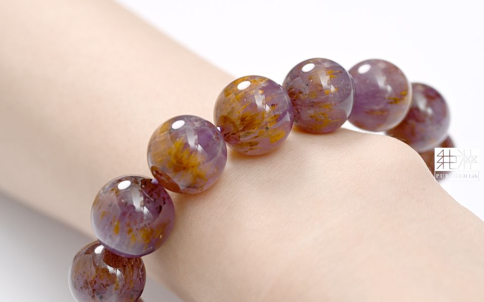 頂級紫鈦手珠 紫鈦,鈦晶紫水晶,紫水晶鈦晶