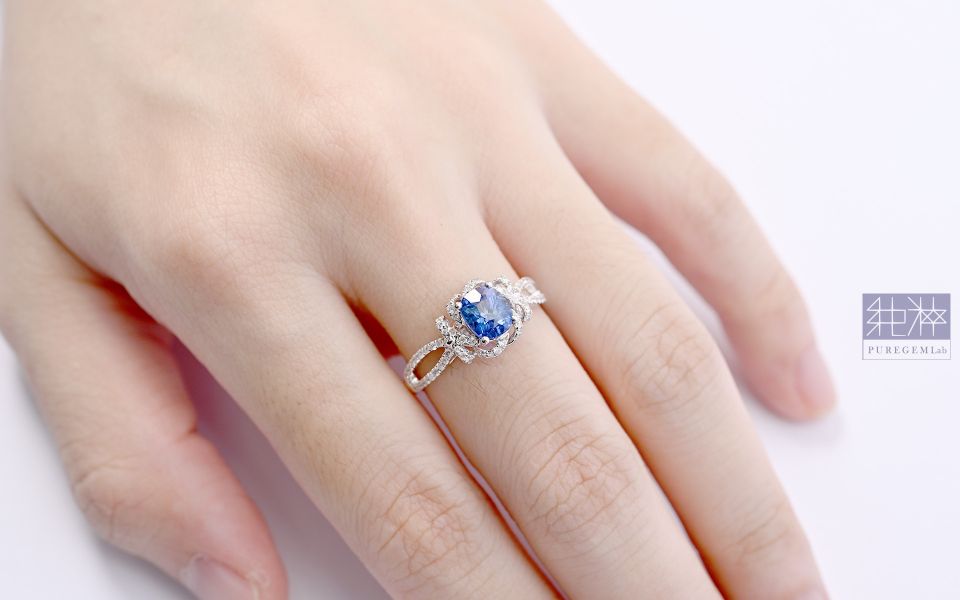 CGRL證 / 頂級天然無燒皇家藍藍寶石18K金輕奢華鑽石戒 皇家藍,藍寶石