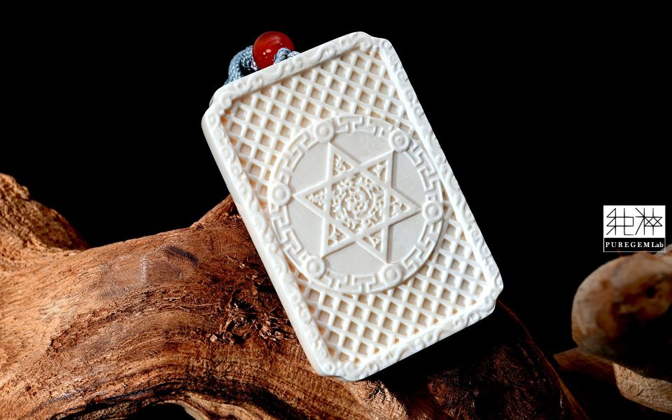 頂級稀有猛瑪象牙千手觀音雕件墜 猛瑪象牙,Mammoth Ivory,化石,象牙,西伯利亞,長毛象