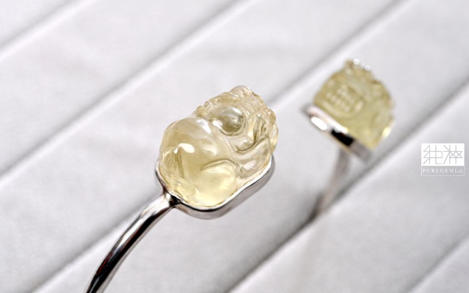 設計師款 / 頂級淨透濃郁利比亞黃金隕石福祿雙全貔貅手環 利比亞黃金隕石,沙漠玻璃,隕石,Libyan tektites,Libyan Gold Tektite,Libyan Desert glass