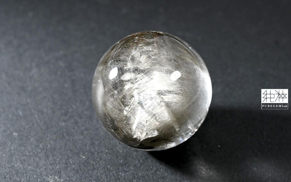最高級數 / 頂級天然淨體滿絲黑銀鈦晶球 黑銀鈦水晶,Quartz with Inclusions