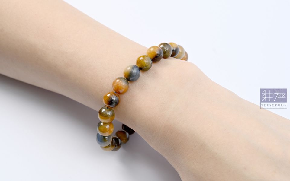 頂級天然雙色黃藍帶星光寶石手珠 藍寶石,紅寶石,剛玉,彩色藍寶石,彩色剛玉,帕帕拉恰,黃色藍寶石、紫色藍寶石、綠色藍寶石 Corundum,Sapphire,Ruby,Padparadscha Sapphire,Fancy Sapphires