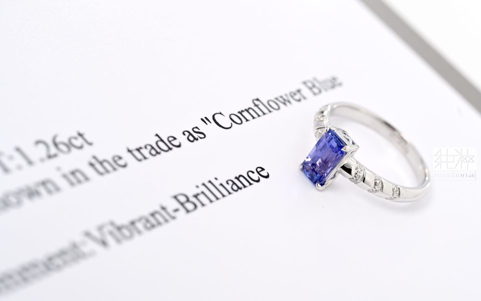 GRC證 / 絕稀收藏品 / 頂端稀有矢車菊藍紫色 Cornflower Blue 丹泉石18K金鑽戒 丹泉石,坦桑石,Tanzanite,Tiffany