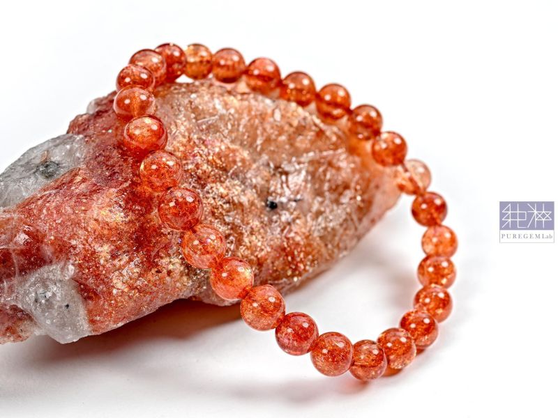 最高級數頂級淨體濃郁太陽石手珠 太陽石、日光石 Sunstone、阿魯沙太陽石、奧勒岡日光石