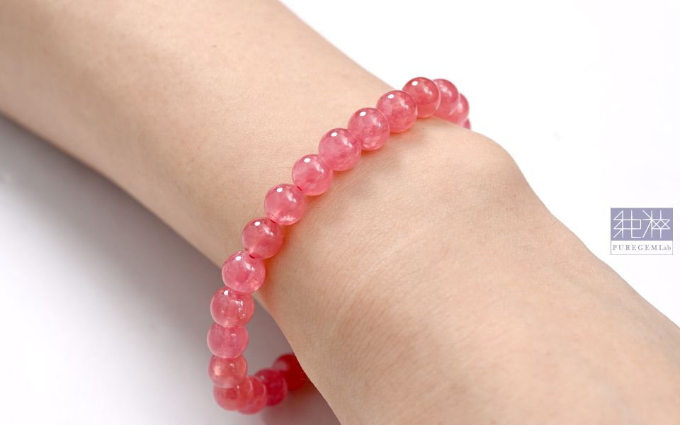 最高級數 / 頂級冰種紅紋石手珠 阿根廷紅紋石,紅紋石,印加玫瑰,冰種紅紋石