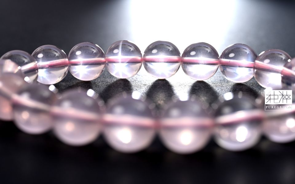 頂級淨透巴西星光粉晶手珠 粉晶,冰種粉晶,星光粉晶,芙蓉水晶,薔薇石英,玫瑰石英,玫瑰晶,Rose Quartz