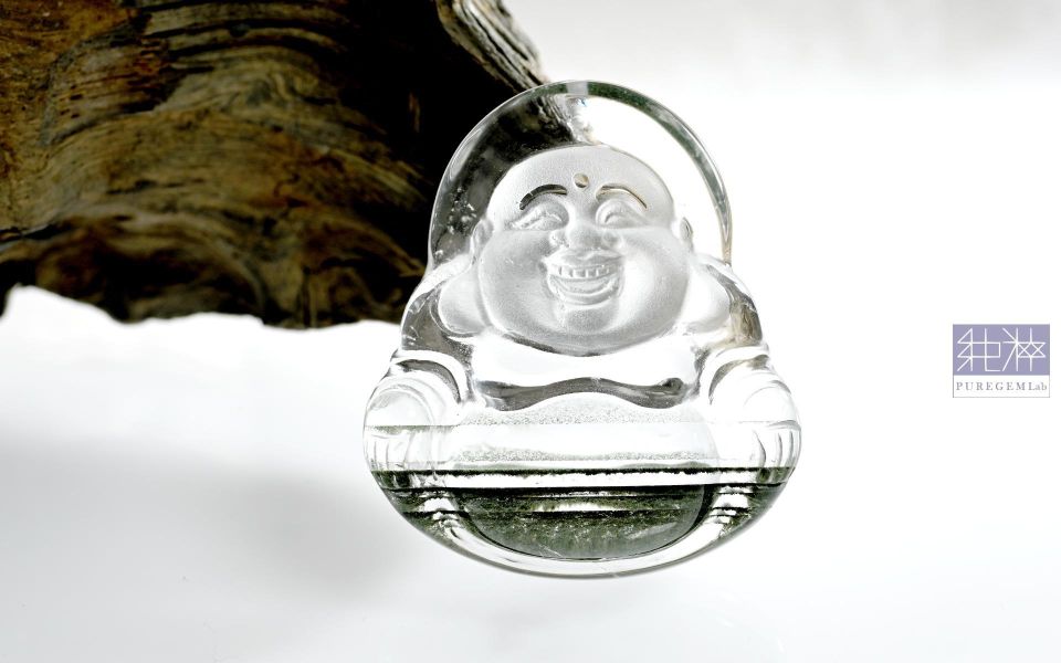 頂端天然綠幽靈千層聚寶盆福氣彌勒墜 幽靈水晶,幻影水晶,異象水晶,綠幽靈,紅幽靈,白幽靈,金字塔 Phantom Crystal、Ghost Crystal