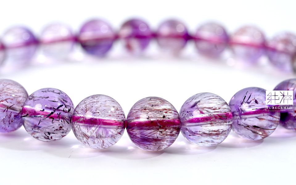 骨幹頂端料 / 頂級全紫三輪骨幹順髮超七手珠 紫水晶,Amethyst,超七,Suber Seven,超七草莓,超七骨幹,三輪骨幹水晶,煙花超七,紫超七,黑超七,紅超七,毒液彼岸花水晶,紫髮超七