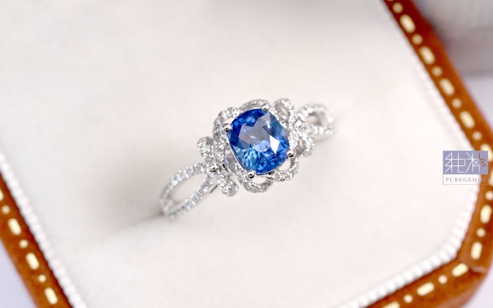 CGRL證 / 頂級天然無燒皇家藍藍寶石18K金輕奢華鑽石戒 皇家藍,藍寶石