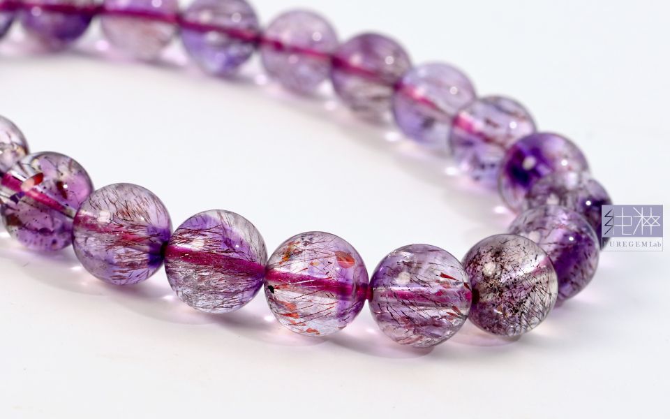 骨幹頂端料 / 頂級全紫三輪骨幹順髮超七手珠 紫水晶,Amethyst,超七,Suber Seven,超七草莓,超七骨幹,三輪骨幹水晶,煙花超七,紫超七,黑超七,紅超七,毒液彼岸花水晶,紫髮超七