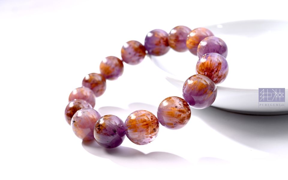 頂級紫鈦手珠 紫鈦,鈦晶紫水晶,紫水晶鈦晶