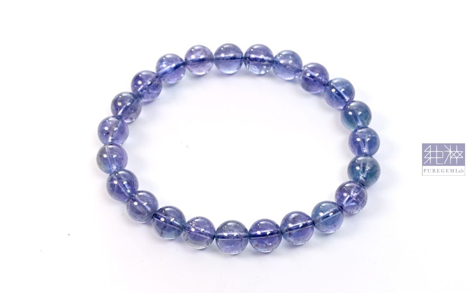 最美典藏 / 頂端透亮 Bluish Violet 藍紫丹泉石手珠 丹泉石,坦桑石
