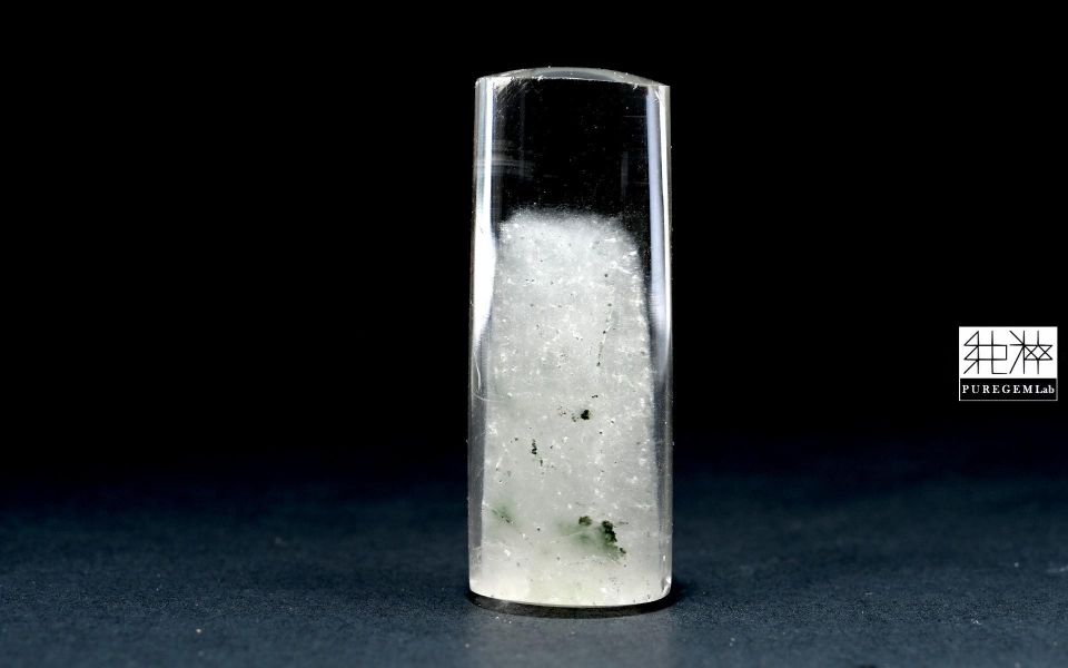 頂端天然稀有白兔毛共生綠幽靈金字塔圓章 髮晶,白髮晶,銀髮晶,白兔毛髮晶,Quartz with Inclusions
