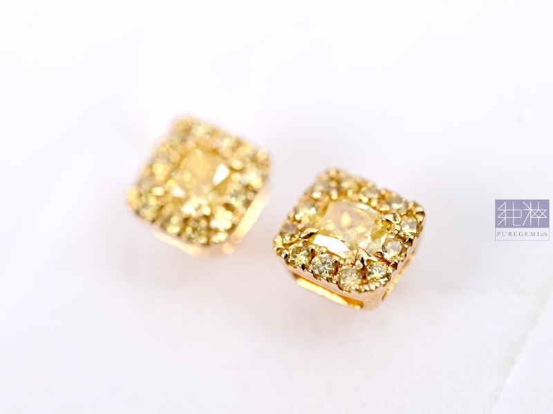 頂級天然黃鑽三用款18K金真鑽耳環 鑽石,彩鑽,黃鑽,粉鑽,Diamond,GIA