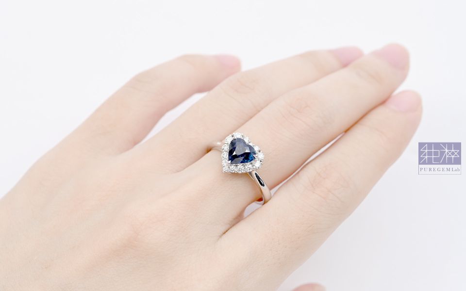 GRC證 / 頂端天然皇家藍稀有愛心明亮琢型切工18K金鑽戒 藍寶石,Sapphire,剛玉,corundum,星光藍寶石