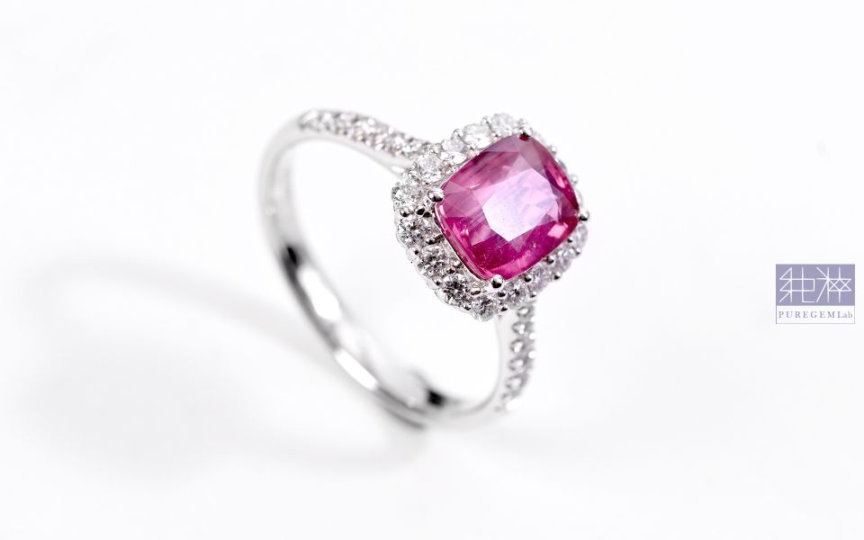 CGRL證 / 頂端天然無燒玫瑰粉絲絨光澤帕帕拉恰18K金鑽石戒 藍寶石,紅寶石,剛玉,彩色藍寶石,彩色剛玉,帕帕拉恰,黃色藍寶石 Corundum,Sapphire,Ruby,Padparadscha Sapphire