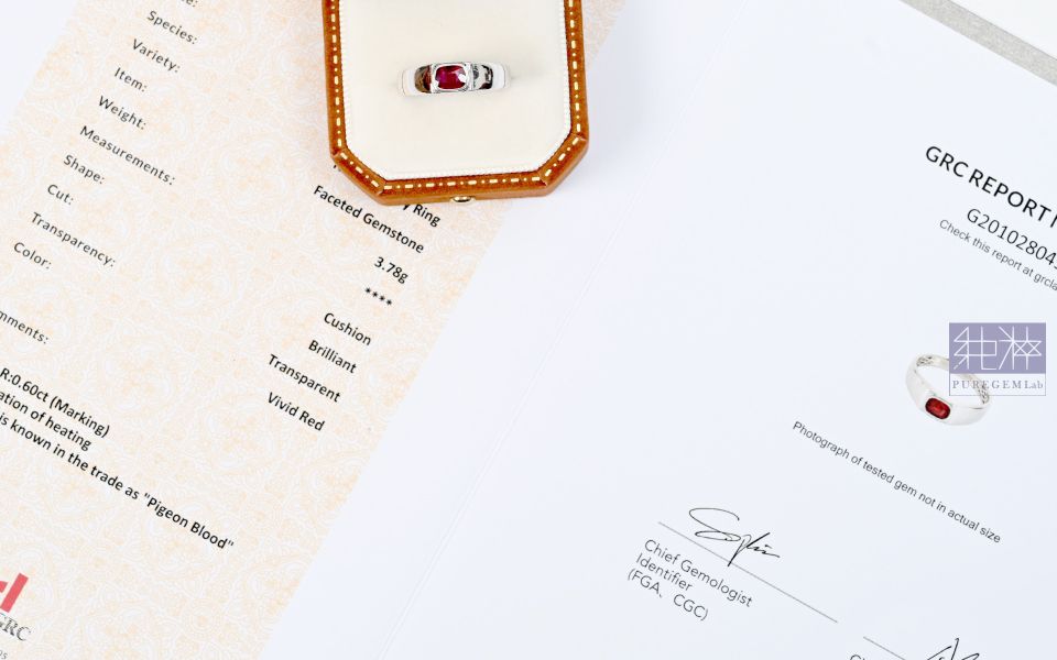 GRC證 / 頂端天然無燒鴿血紅18K金簡約男戒 紅寶石,Ruby,剛玉,Corundum,無燒,鴿血紅,Pigeon Blood