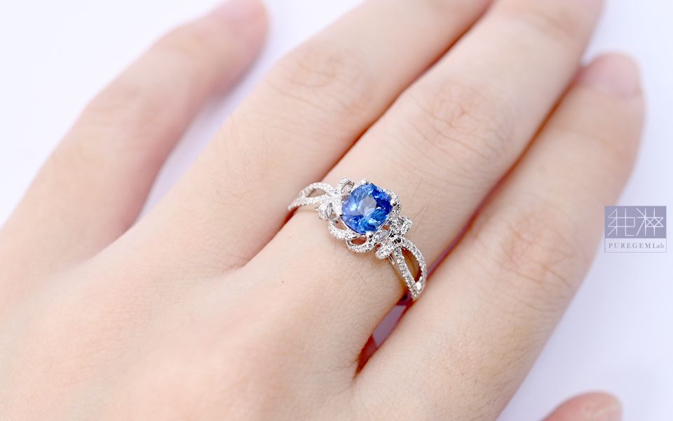CGRL證 / 頂級天然無燒皇家藍藍寶石18K金輕奢華鑽石戒 皇家藍,藍寶石
