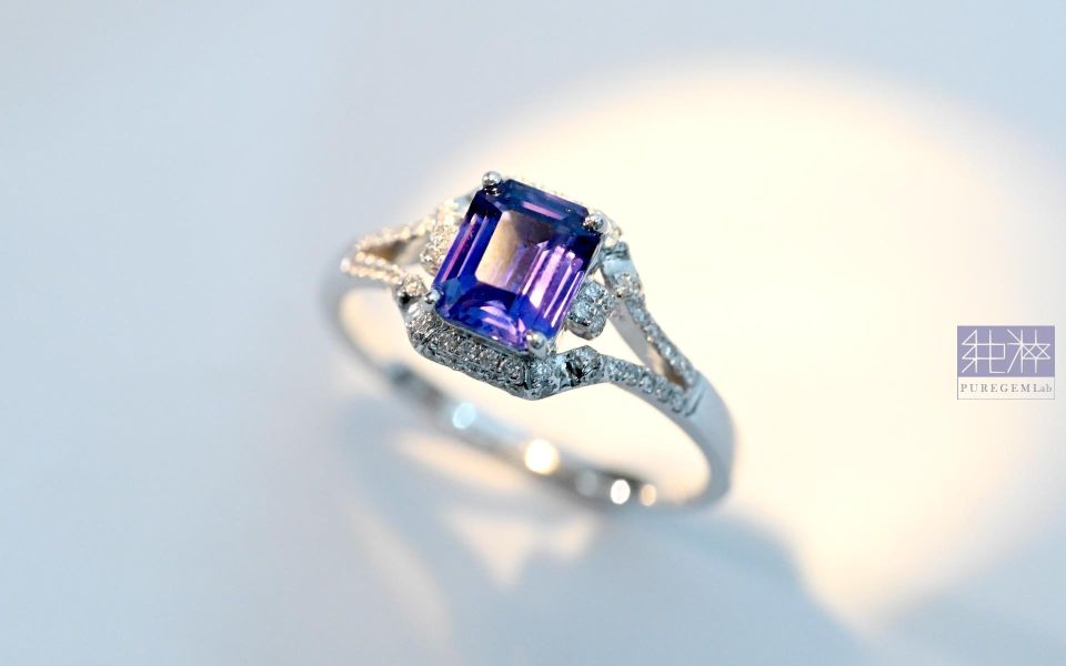 GUILD 證 / 頂級天然極稀有無燒變色矢車菊藍藍寶石18K金鑽石戒 變色藍寶石,無燒變色藍寶石,無燒矢車菊藍寶石,藍寶石,紅寶石,剛玉,彩色藍寶石,彩色剛玉,帕帕拉恰,黃色藍寶石 Corundum,Sapphire,Ruby,Padparadscha Sapphire