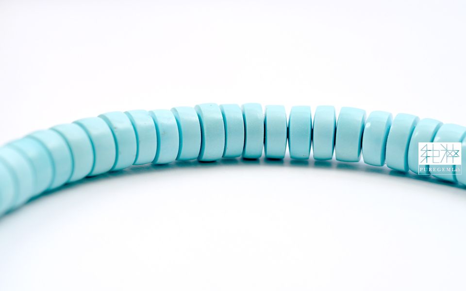 最高級數 / 頂級天然高瓷度天空藍湖北綠松石手鍊 綠松石,土耳其石,高瓷松石,鐵線松石,泡松石,Turquoise