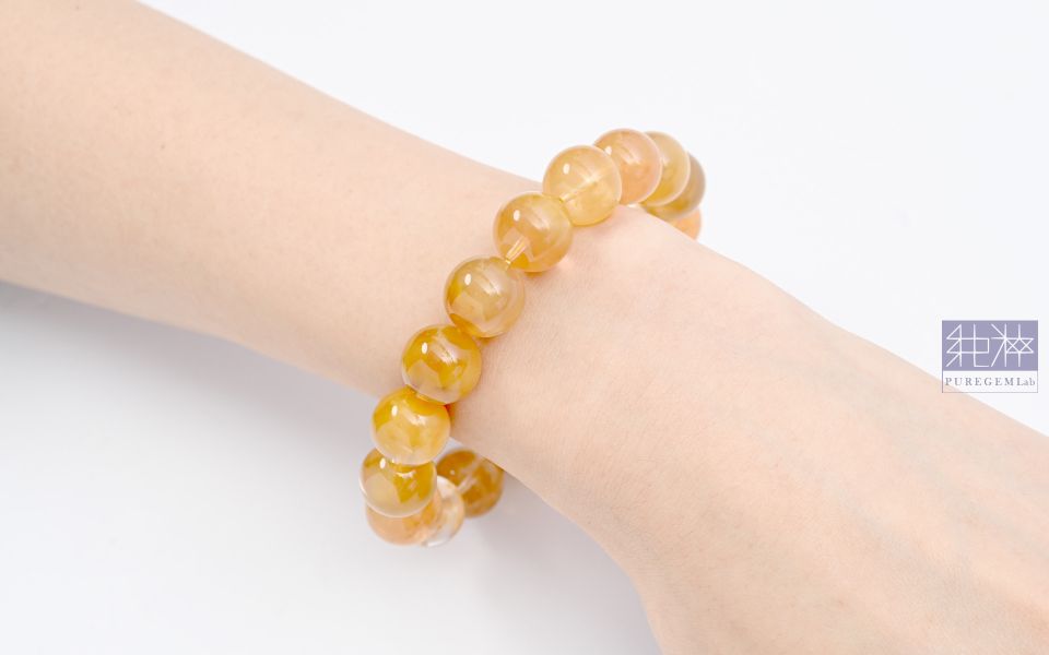 站長私藏 / 頂級稀有天然淨體聚寶盆黃兔毛手珠 髮晶,黃髮晶,金髮晶,黃兔毛髮晶,Quartz with Inclusions