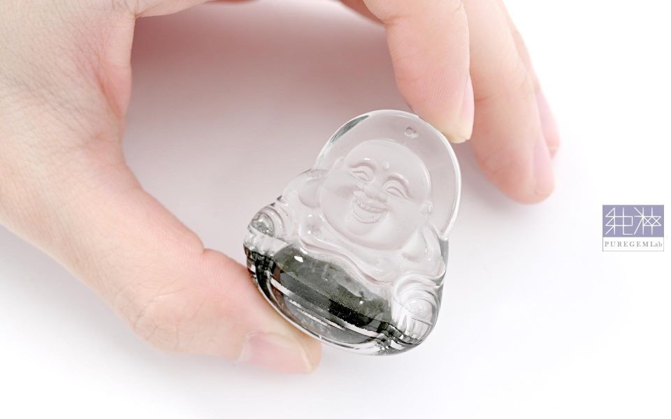 頂端天然綠幽靈千層聚寶盆福氣彌勒墜 幽靈水晶,幻影水晶,異象水晶,綠幽靈,紅幽靈,白幽靈,金字塔 Phantom Crystal、Ghost Crystal