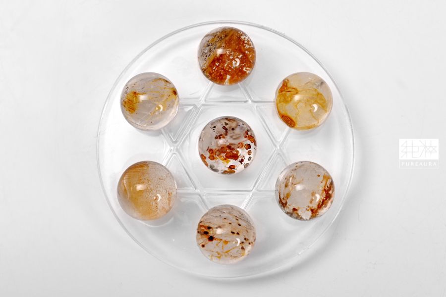直播場 - 頂端天然彩虹膠花水晶七星陣 膠花、水晶、七星陣