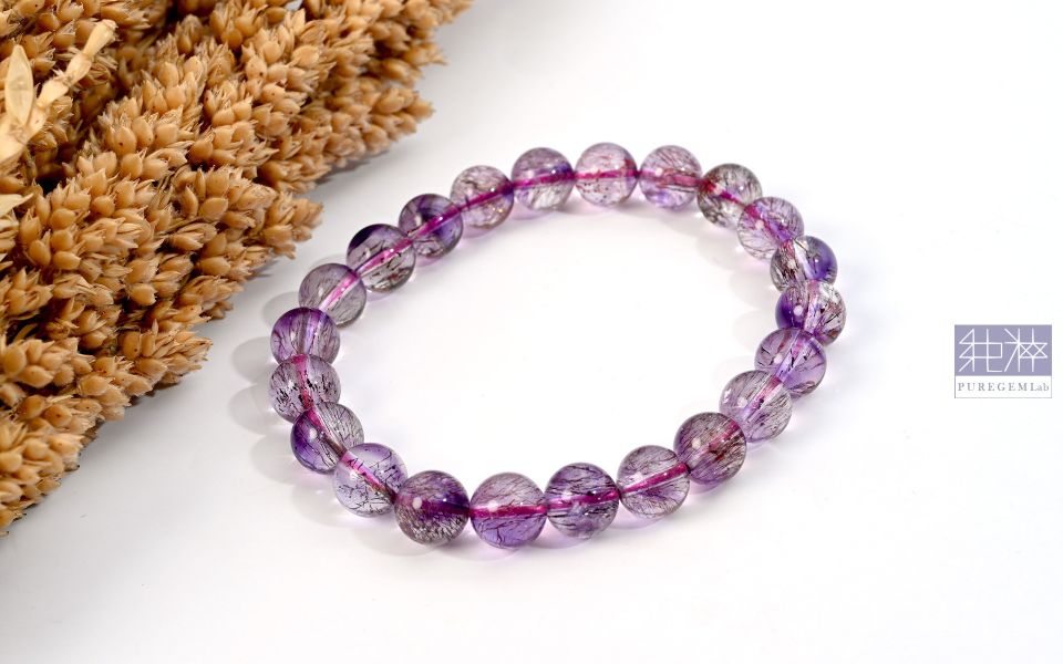 骨幹頂端料 / 頂級全紫三輪骨幹順髮超七手珠 紫水晶,Amethyst,超七,Suber Seven,超七草莓,超七骨幹,三輪骨幹水晶,煙花超七,紫超七,黑超七,紅超七,毒液彼岸花水晶,紫髮超七