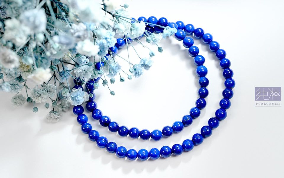 頂級天然老料帝王青金石雙圈手珠 青金石,Lapis,Lazuli,青金岩,黃鐵礦,方解石