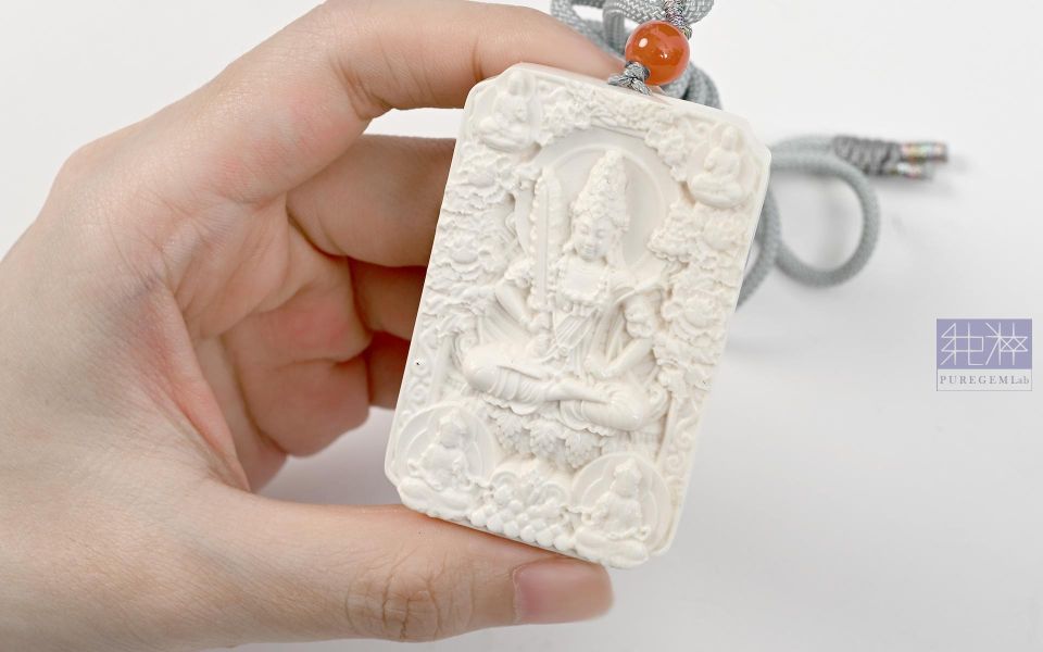 頂級天然猛瑪象牙虛空藏菩薩 猛瑪象牙,Mammoth Ivory,化石,象牙,西伯利亞,長毛象