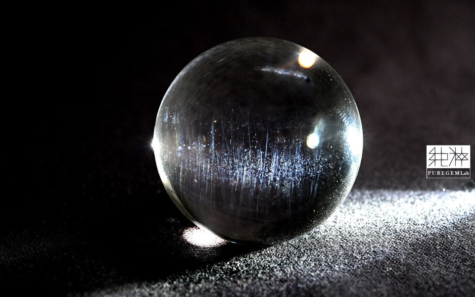 最高級數 / 頂級近全美藍針水晶球 藍針水晶,藍針,紅針