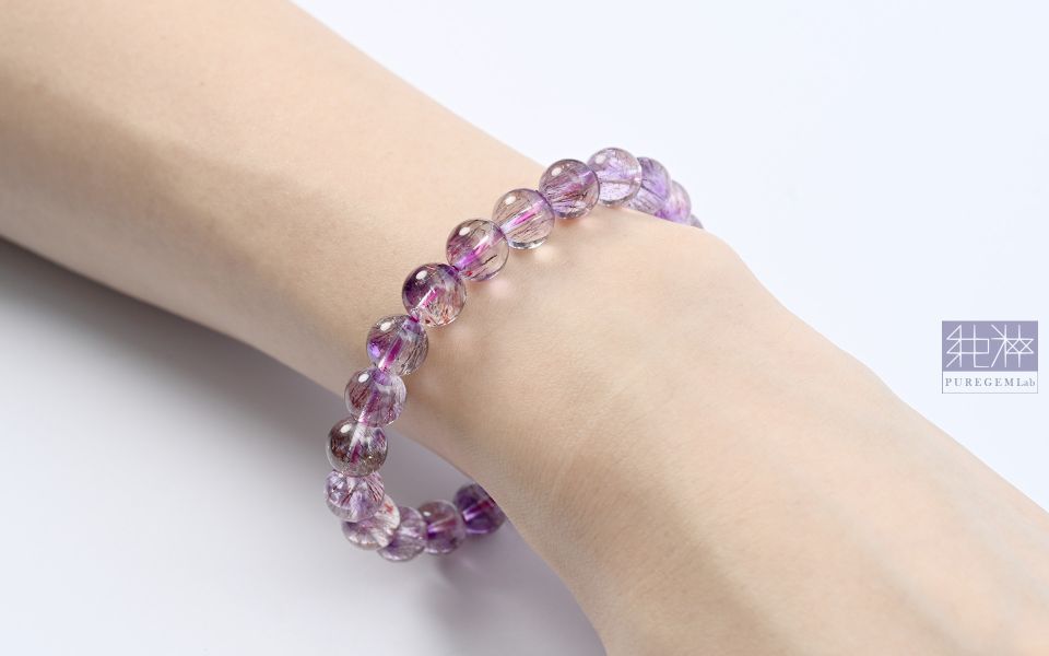 骨幹頂端料 / 頂級全紫三輪骨幹順髮超七手珠 紫水晶,Amethyst,超七,Suber Seven,超七草莓,超七骨幹,三輪骨幹水晶,煙花超七,紫超七,黑超七,紅超七,毒液彼岸花水晶,紫髮超七